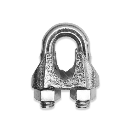 AZTEC LIFTING HARDWARE Wire Rope Clip 1/2 Malleable Zinc Plated WRCM12